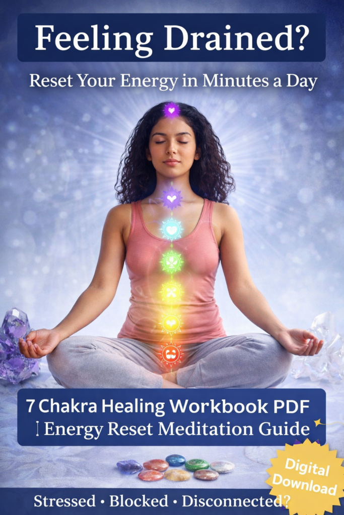 7 Chakra Energy Reset Guide | Chakra Healing Workbook | Energy Balance Meditation Guide | Spiritual Self-Healing | Digital Download PDF