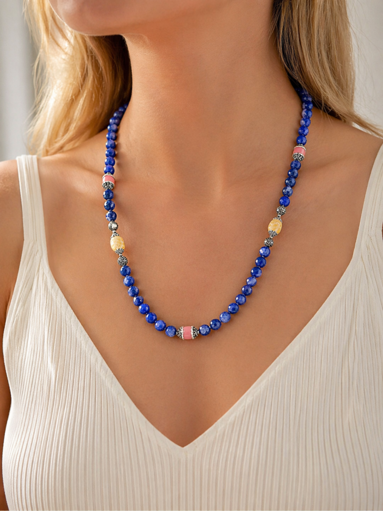 Blue Gemstone Necklace | Speak Your Truth Crystal Necklace