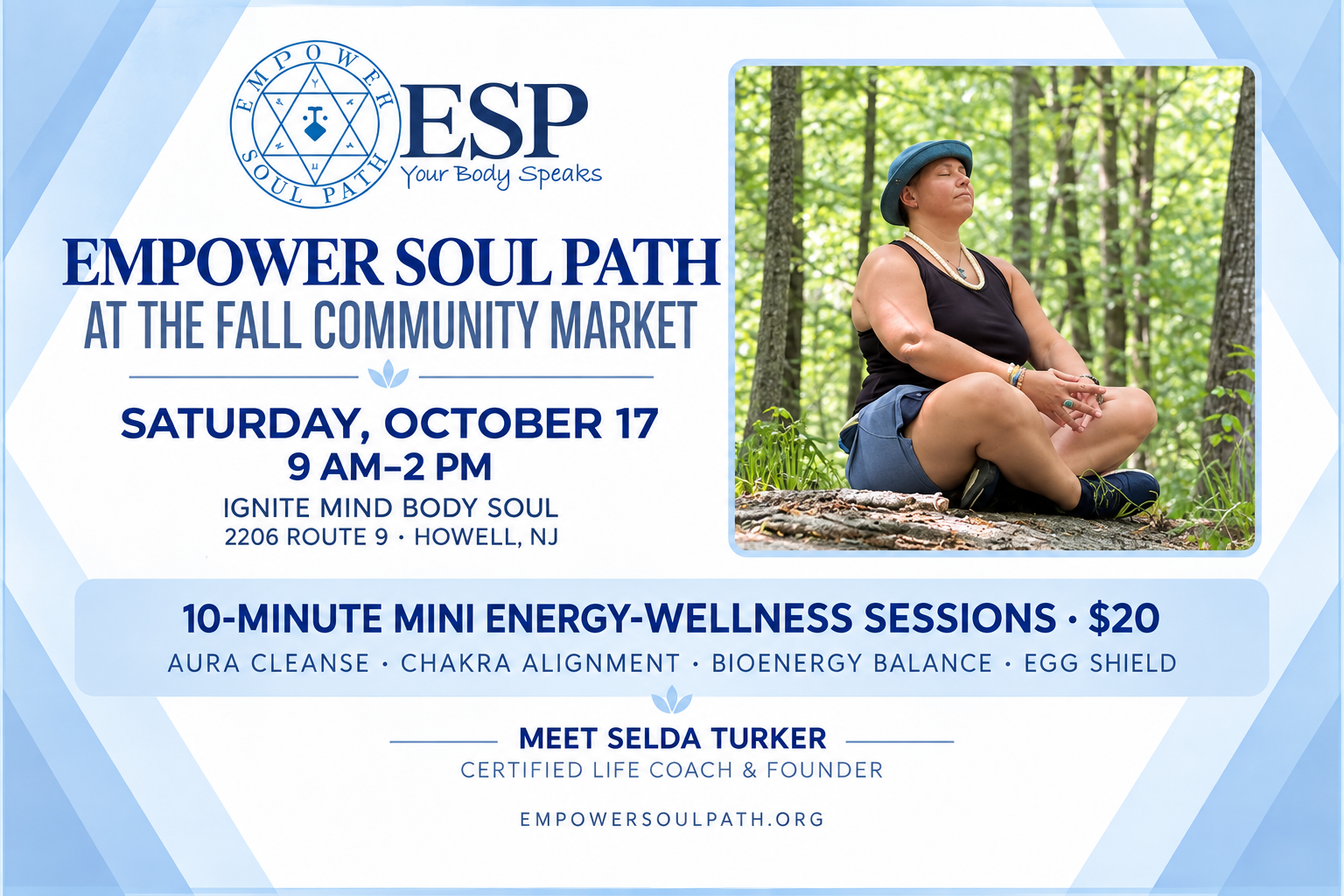 Empower Soul Path at the Fall Community Market event flyer